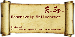 Rosenzveig Szilveszter névjegykártya